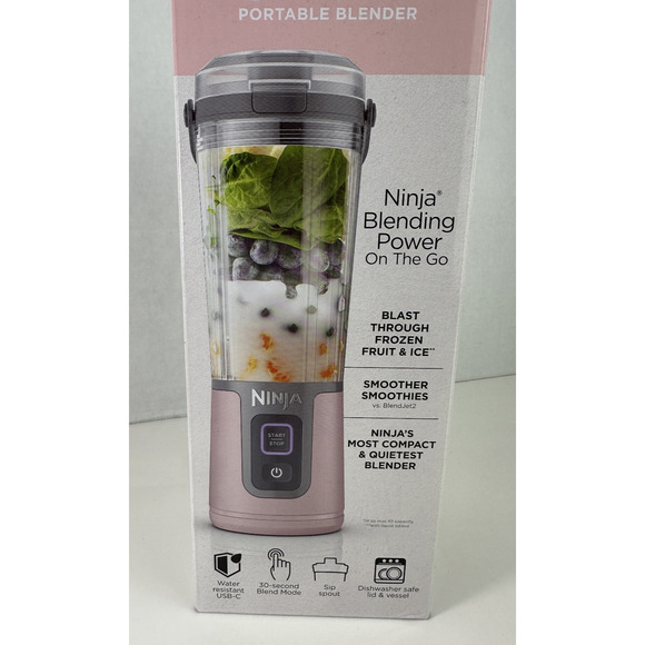 NEW Ninja Blast Portable Personal Blender Detachable Cable USB Type-C 16 oz Pink - Picture 8 of 8